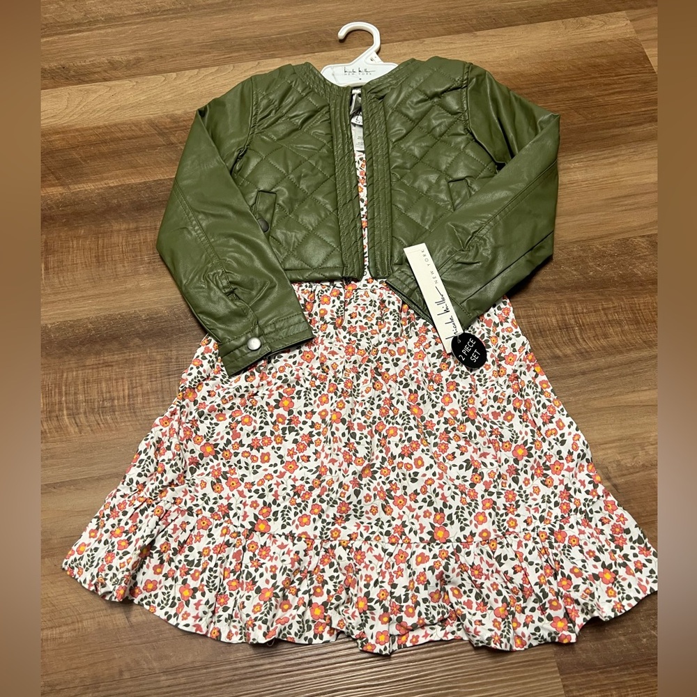NWT Girls Nicole Miller Dress and Jacket Set